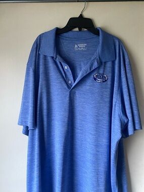 The Woods at Cherry Creek-Men's Blue Performance Polo